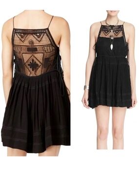 Free People Emily Crotchet Mini Dress - XS 🌟